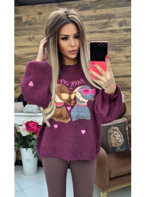Блуза плетиво Puppy бордо